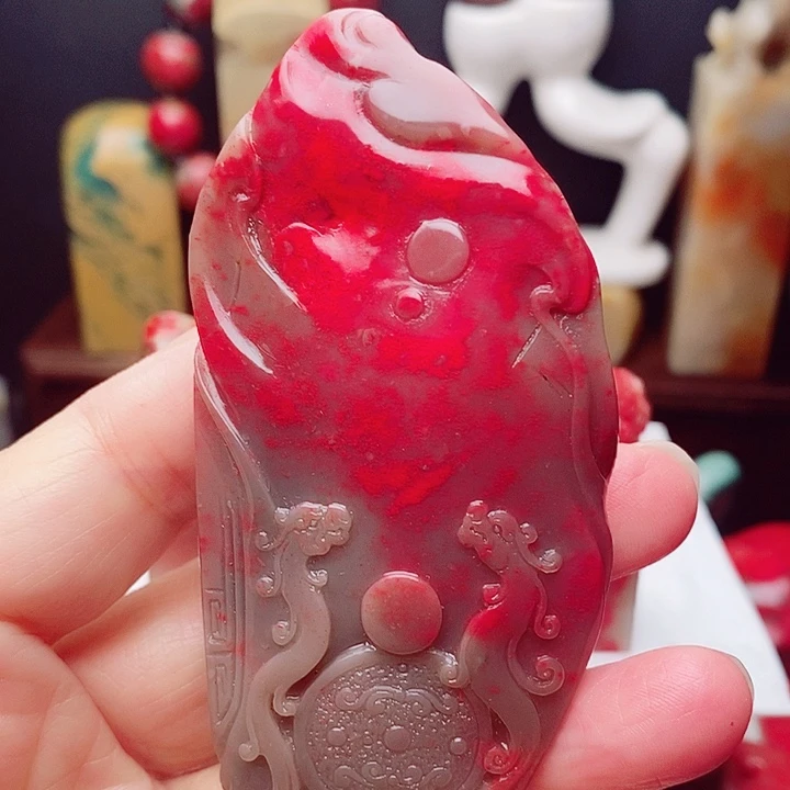 昌化鸡血石鸡血石摆件