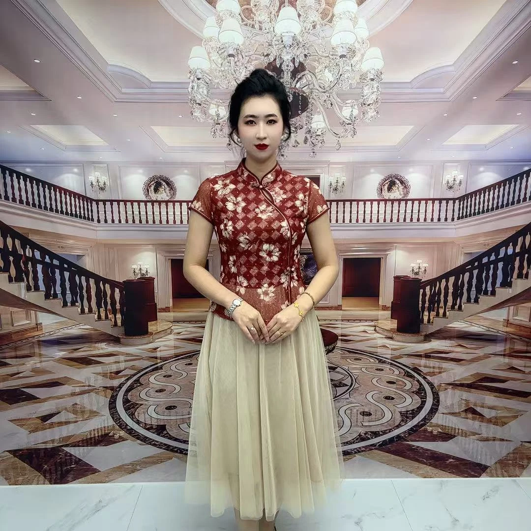 25081正版博玺华服新中式连衣裙女夏