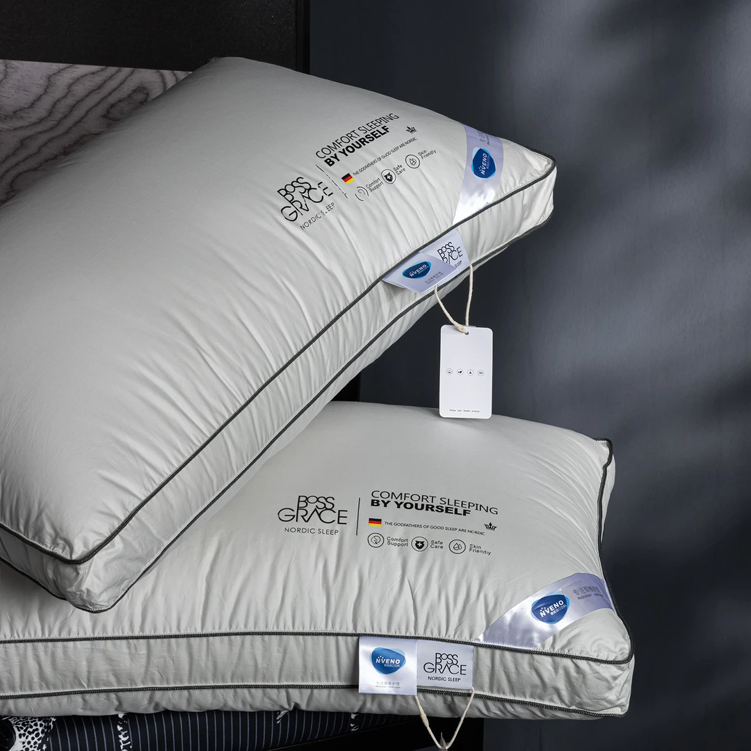 羽绒复合枕枕芯护颈椎助睡眠床上靠枕酒店成人家用柔软枕头