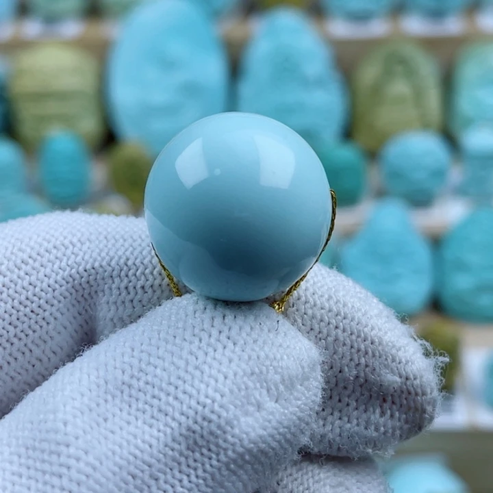 绿松石未镶嵌珠宝奇石19mm