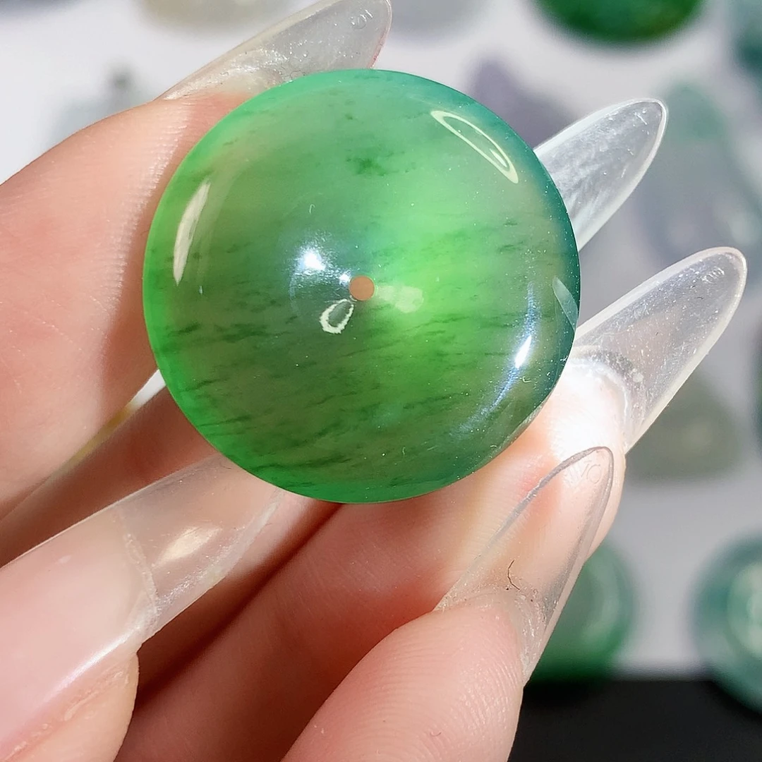 翡翠未镶嵌颈饰平安扣24m