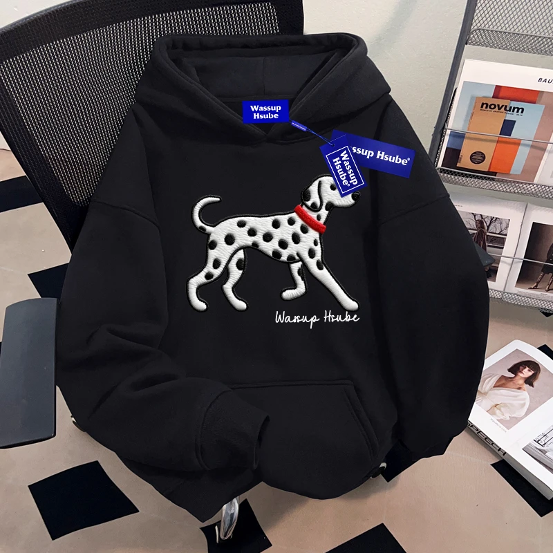 WASSUP HSUBE设计感小众套头连帽男士卫衣秋冬季新款慵懒宽松上衣
