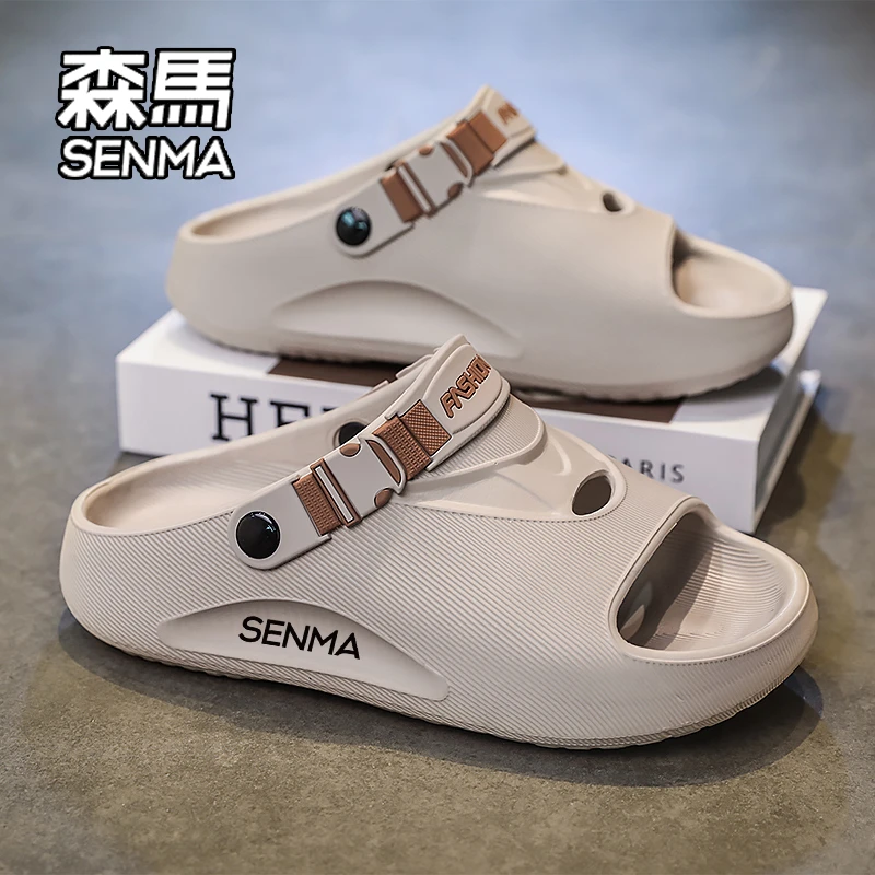 SENMA/森马沙滩拖鞋男款冬季新款户外休闲时尚百搭厚底青少年凉拖