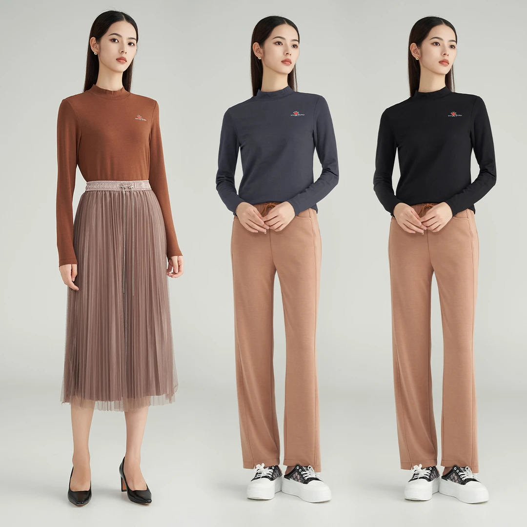 【粉丝专属】马天奴简约修身长袖打底VHA346KWH0