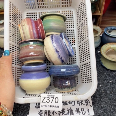 紫砂花盆微瑕370口径4到4.5