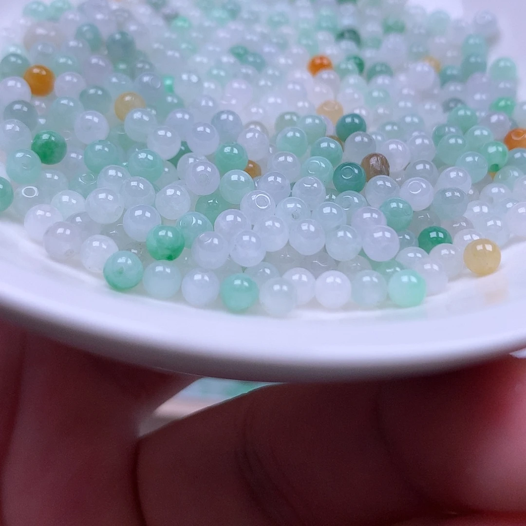翡翠散珠翡翠散珠卡3.6mm100颗