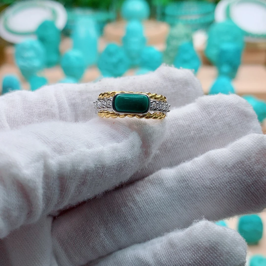 绿松石银S925镶嵌配饰