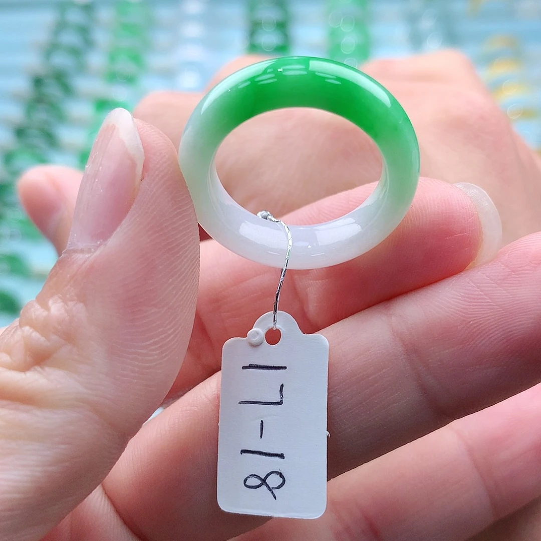 翡翠戒指未镶嵌A货缅甸翡翠