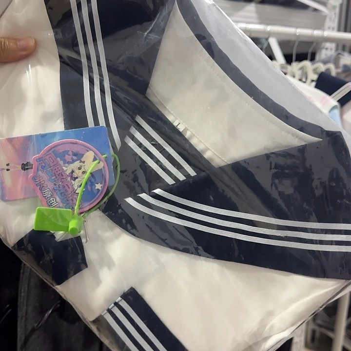 复刻 绀色三本上衣➕丝巾 L