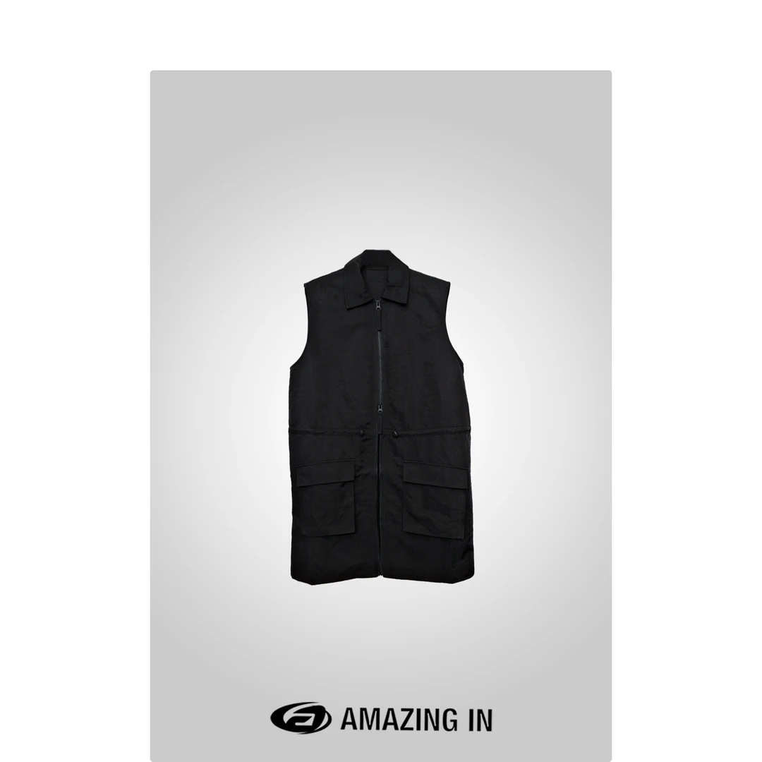 AMAZING IN “飓风”宽松简约无袖拉链背心裙 A240604-ZE-99253