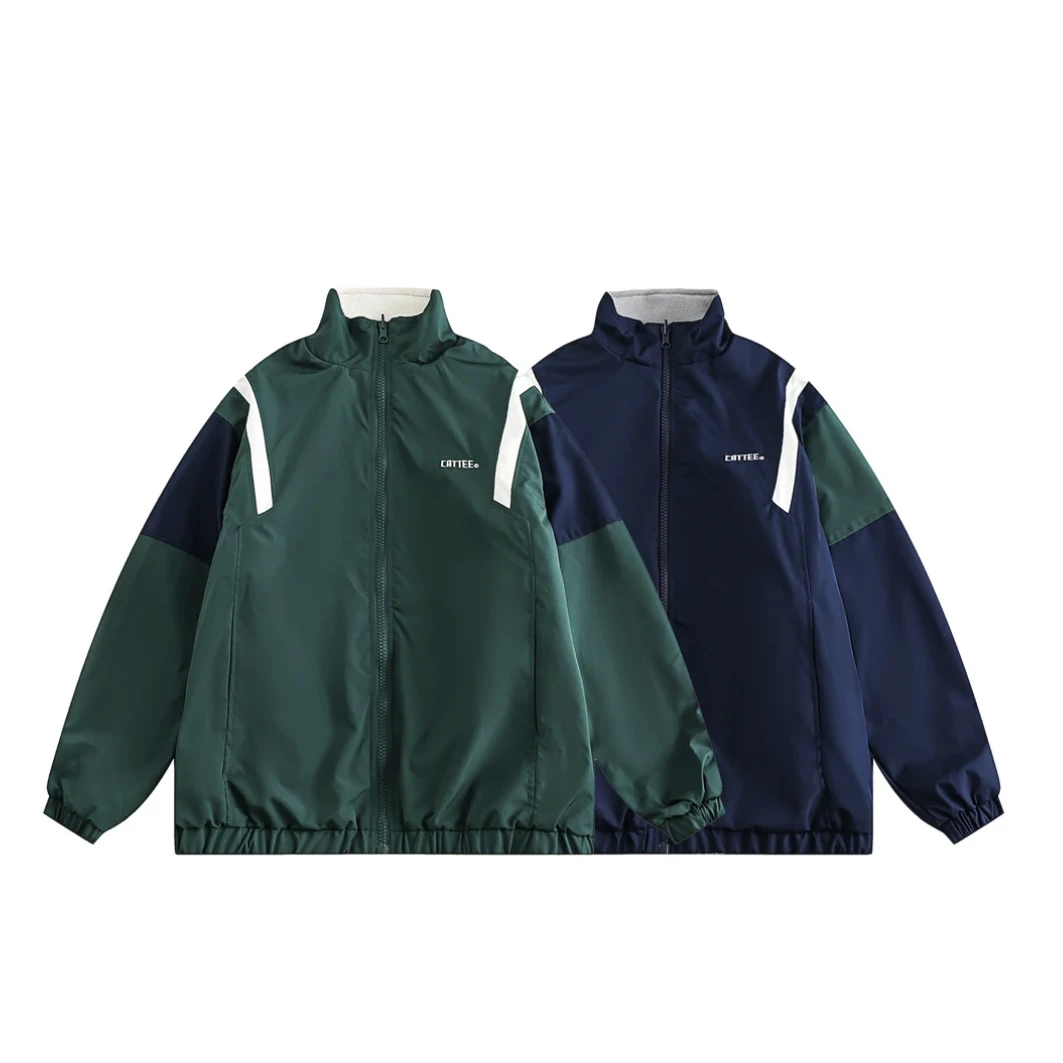 户外立领宽松夹克男工装情侣款上衣服薄外套