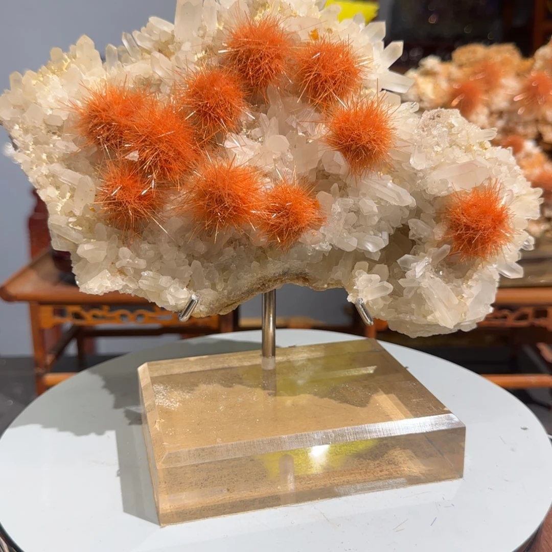 紫砂茶周边矿物晶体摆件和**主