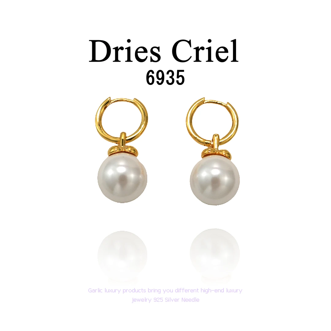 Dries Criel耳饰~6935-2白X