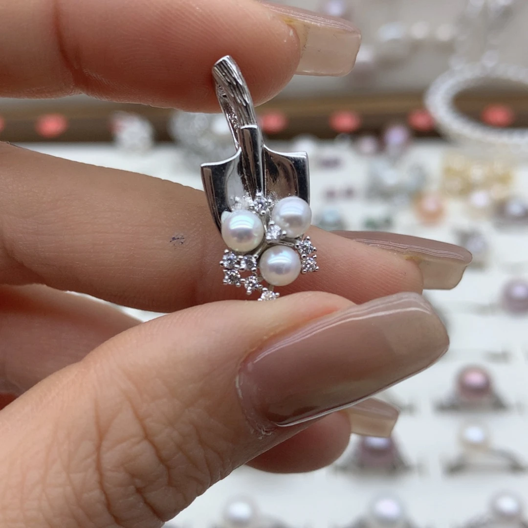 1***师吊坠(不含链)银S925镶嵌淡水珍珠