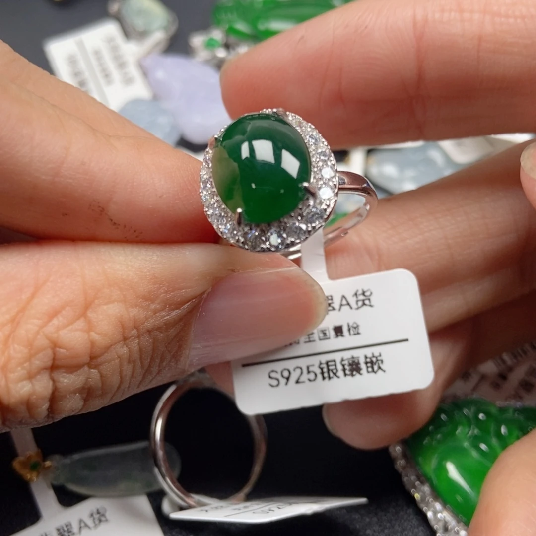 翡翠银S925镶嵌颈饰