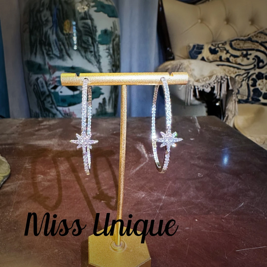 B1860六芒星耳圈