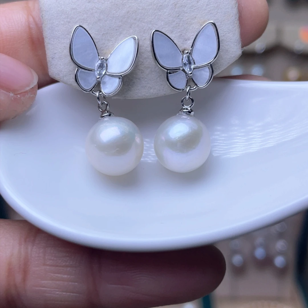 淡水珍珠耳环未镶嵌