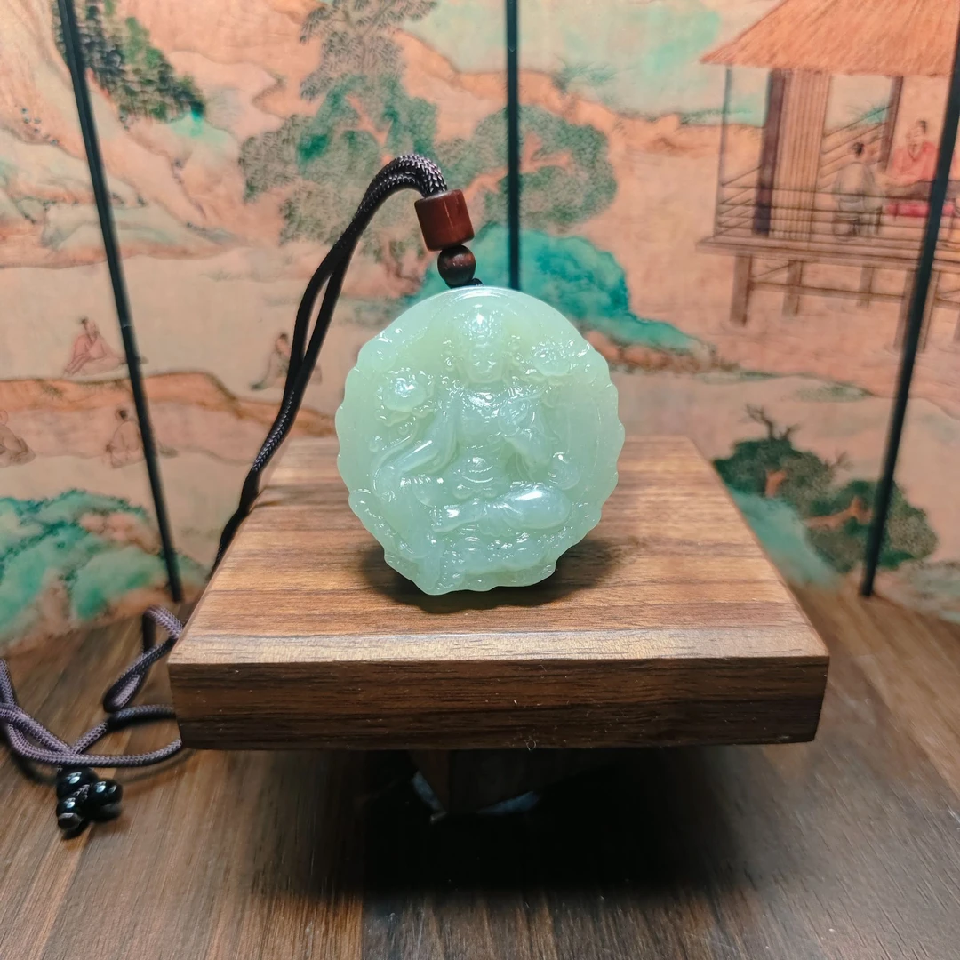 K和田玉观音吊坠0336