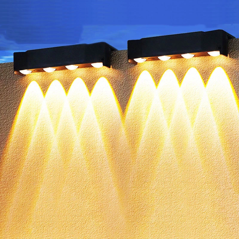 太阳能户外防水别墅庭院洗墙射灯露台阳台栏杆装饰布置景观墙壁灯