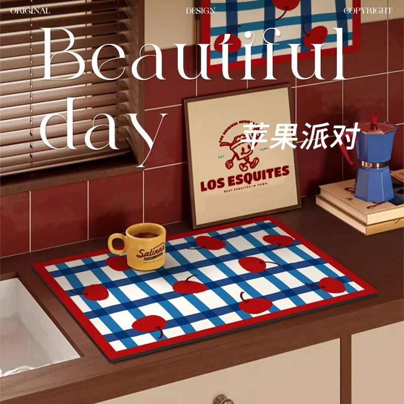 苹果派对聚氯乙烯升级纳帕纹沥水垫