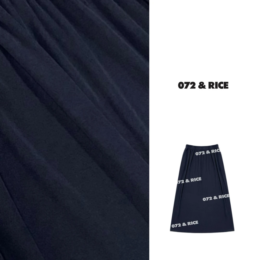 072 & RICE【曼姿半裙】莱赛尔+棉 夏季休闲松紧腰半身裙 32UC38