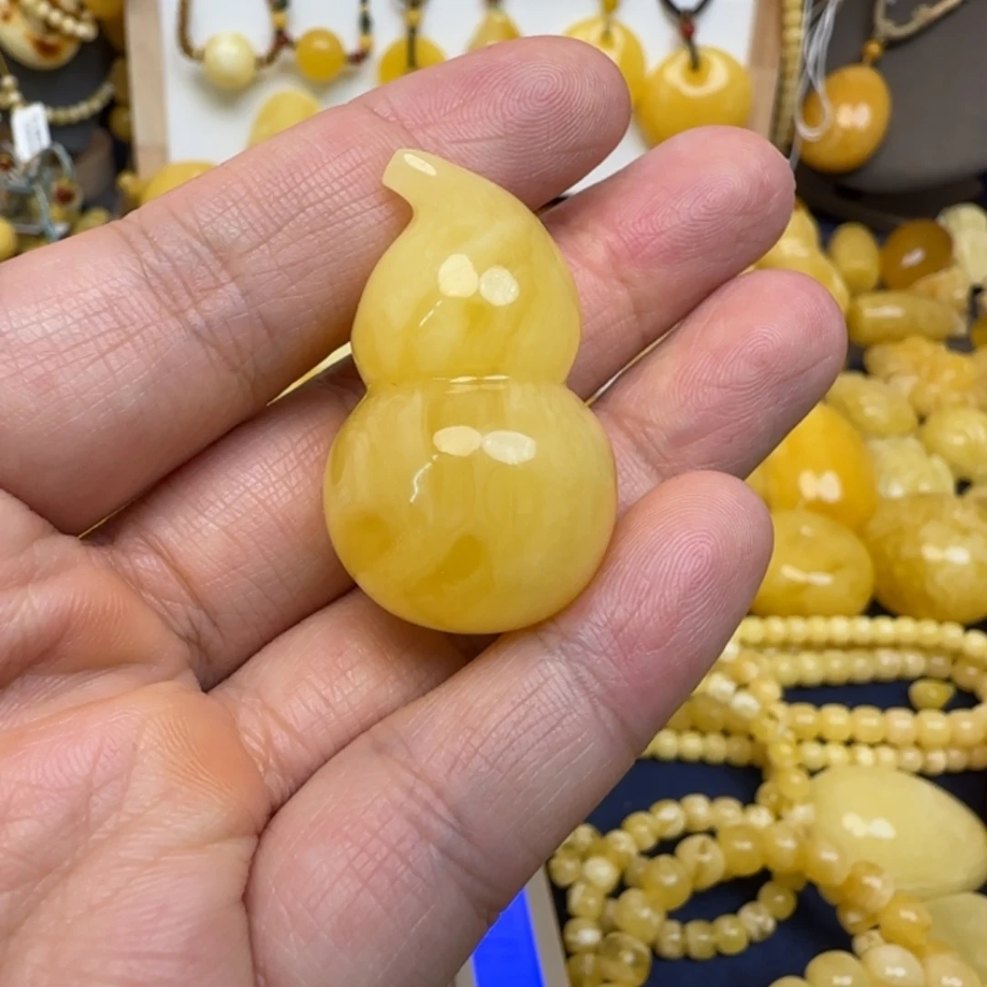 蜜蜡未镶嵌毛衣链天然蜜蜡