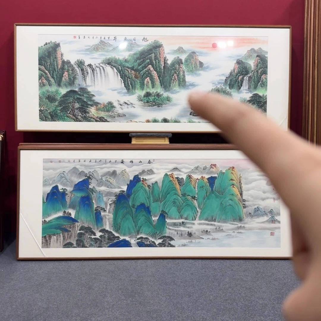 国画带框绘画210/80尺寸