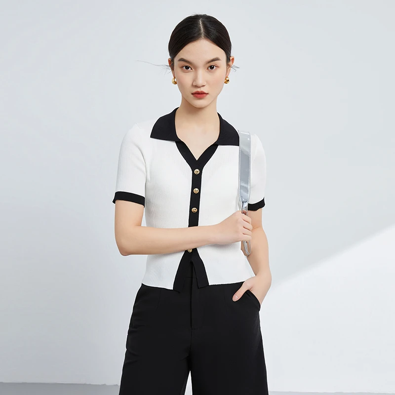 【唐长老专属】MOFAN摩凡春新款气质职业本白毛针织衫MDZ361801