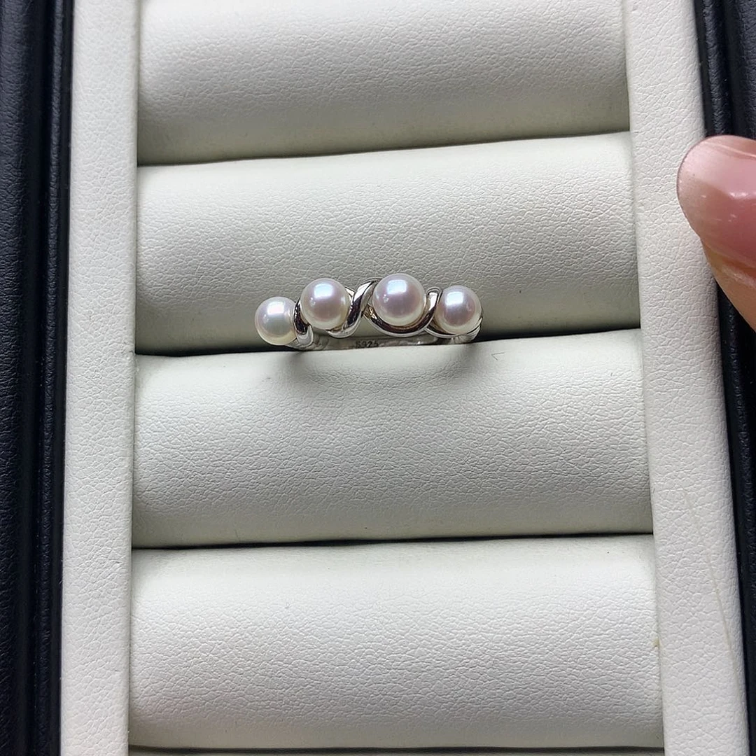 海水珍珠戒指银S925镶嵌