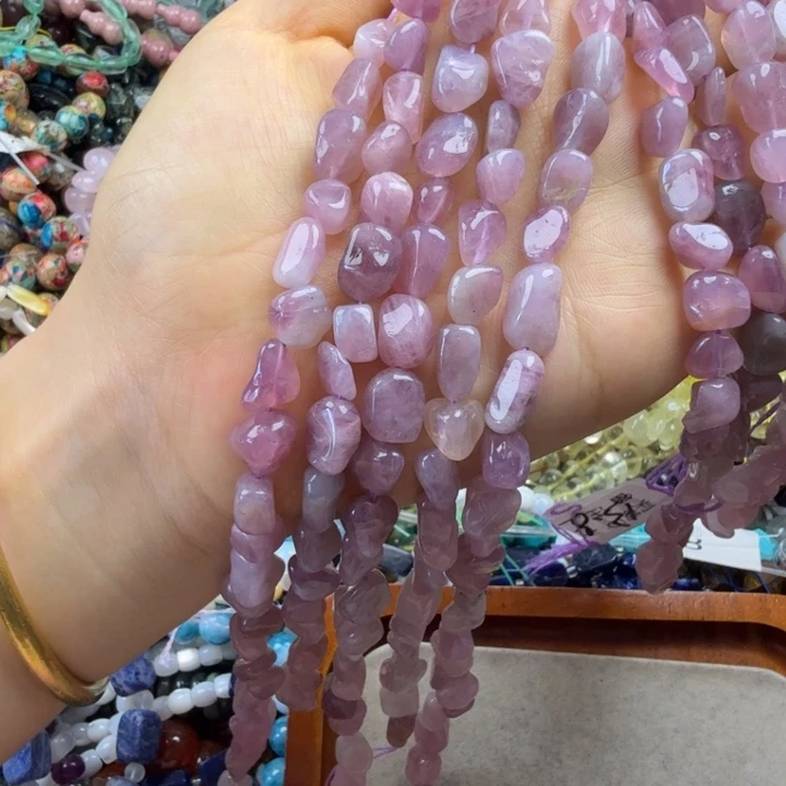 水晶珠宝半成品未镶嵌卡8紫马粉随行一条