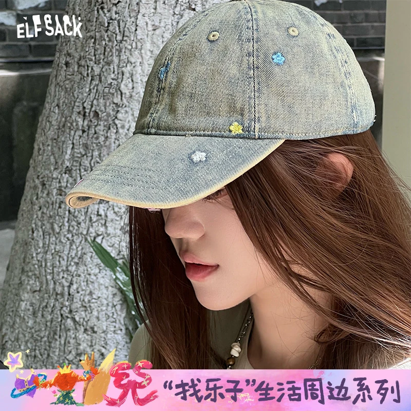 花朵刺绣牛仔球帽子2025年新款高级感复古遮阳鸭舌帽25248206