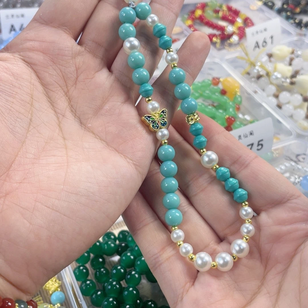 檀香紫檀（小叶紫檀）手串银S925镀金镶嵌