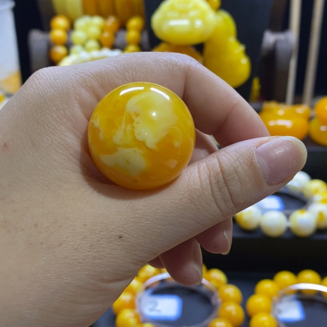 铜***钱非金属鸡油黄单珠30