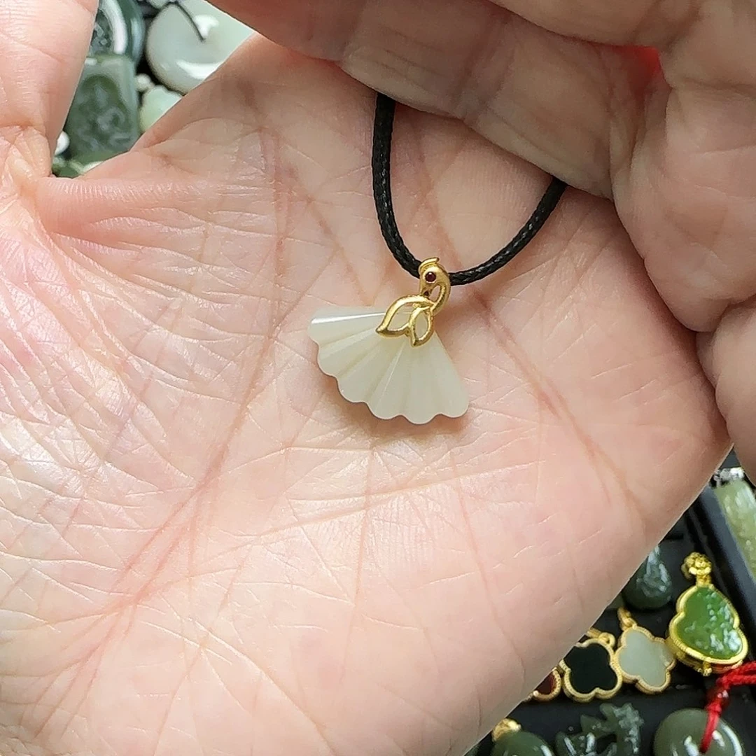 吊坠(不含链)银S925镶嵌和田玉