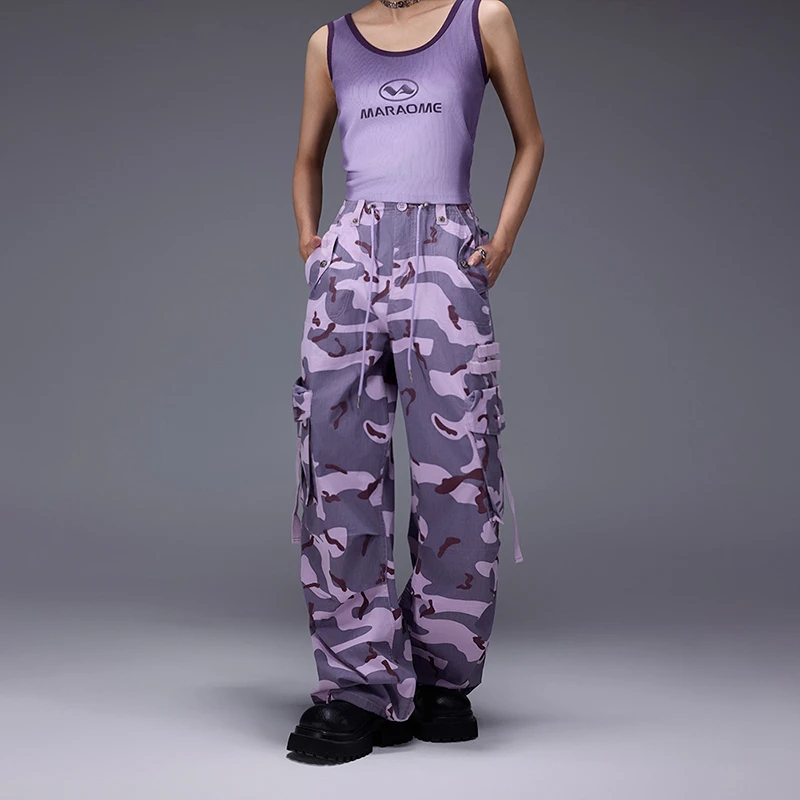 TUOGU/拓谷显瘦运动户外休闲透气宽松迷彩长裤x51118