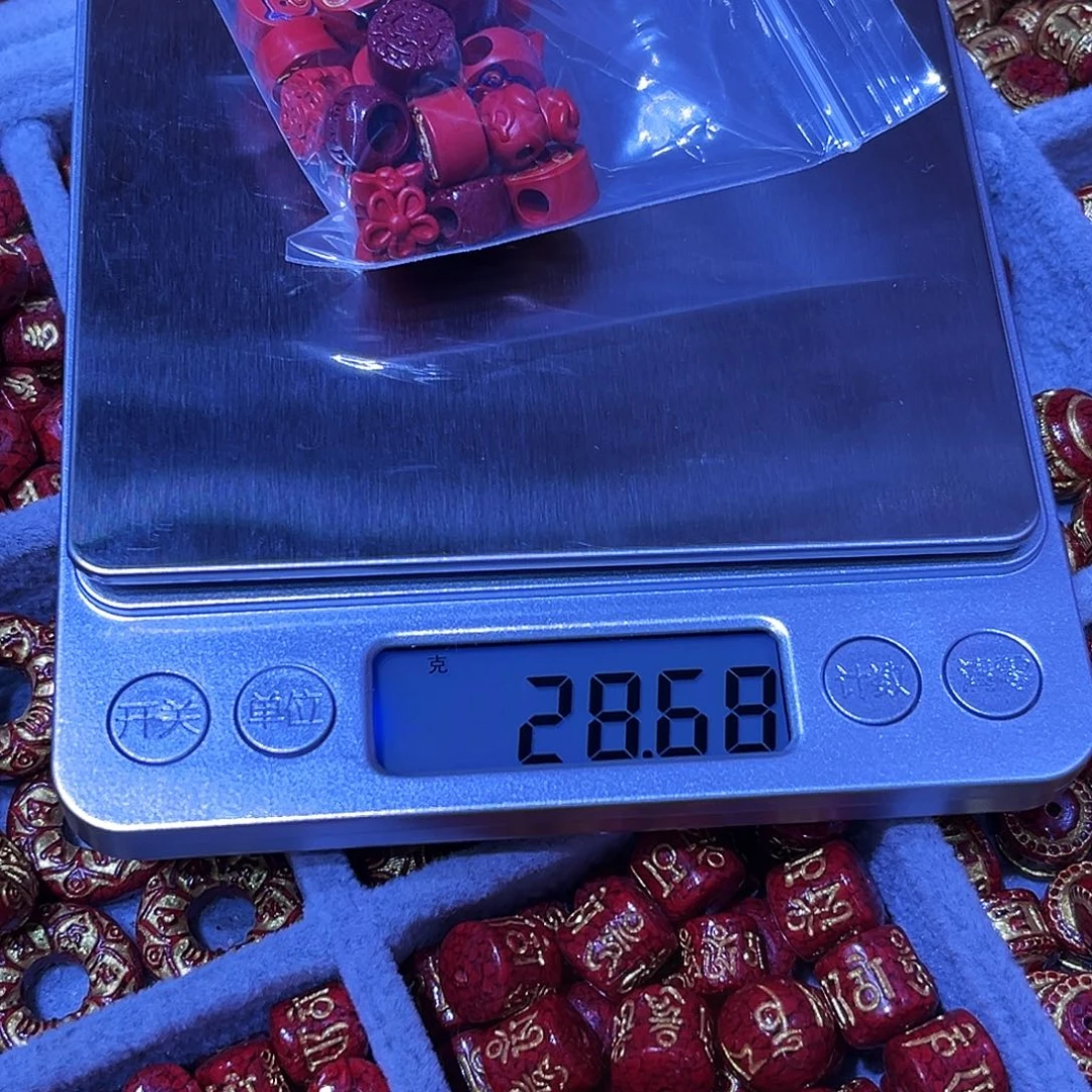 天然辰砂珠砂配件28.6克