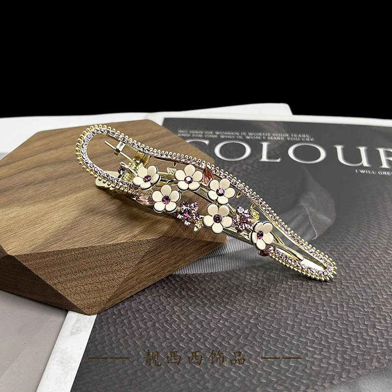 【LXX靓西西】9012 轻奢优雅感紫色11厘米盘发鸭嘴夹