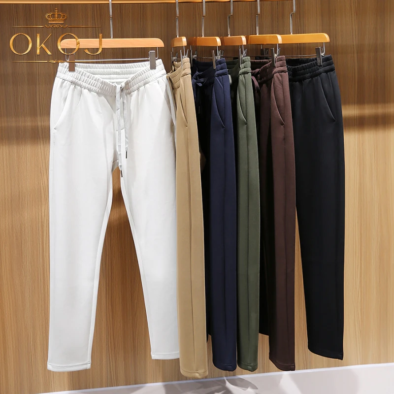 OKOJ运动休闲裤男长裤莫代尔亲肤透气垂感秋季新款直筒运动裤子