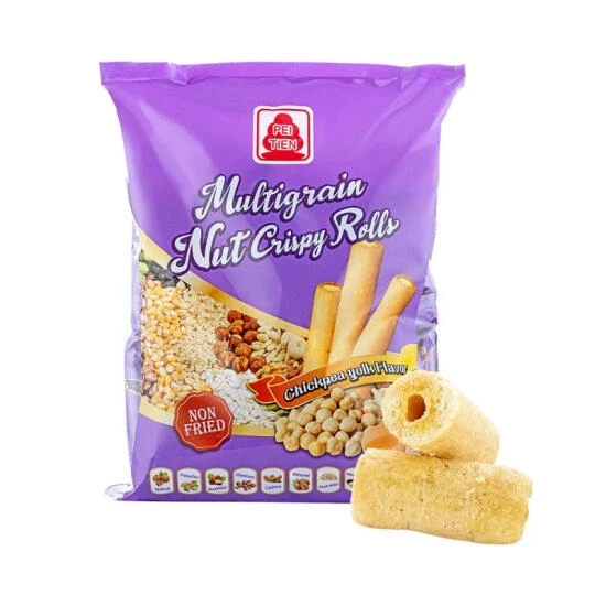北田 综合谷物坚果香脆卷(膨化食品) 鹰嘴豆蛋黄口味 680g(10g*68)解馋零食