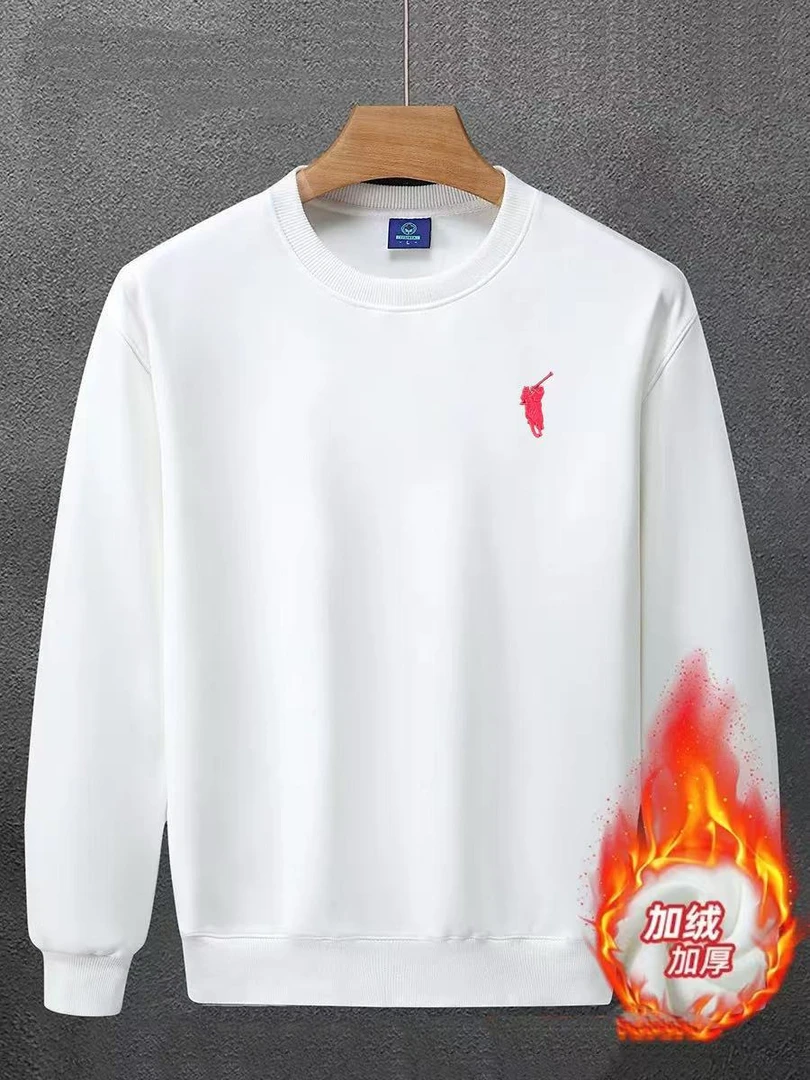 【加绒  刺绣小赤马卫衣】男女春秋款大码宽松长袖圆领运动休闲卫衣