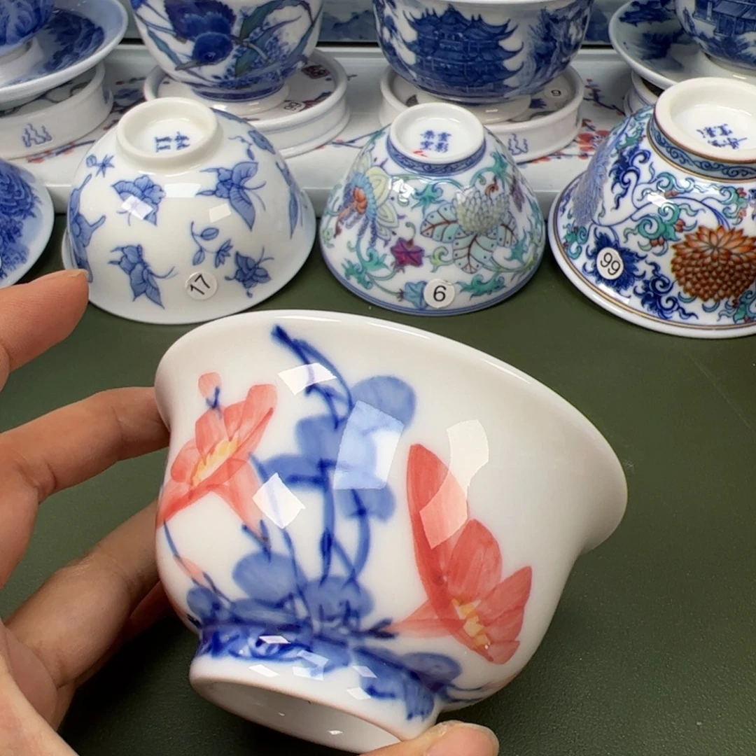 陶瓷景德镇纯手工纯手绘茶具木木3