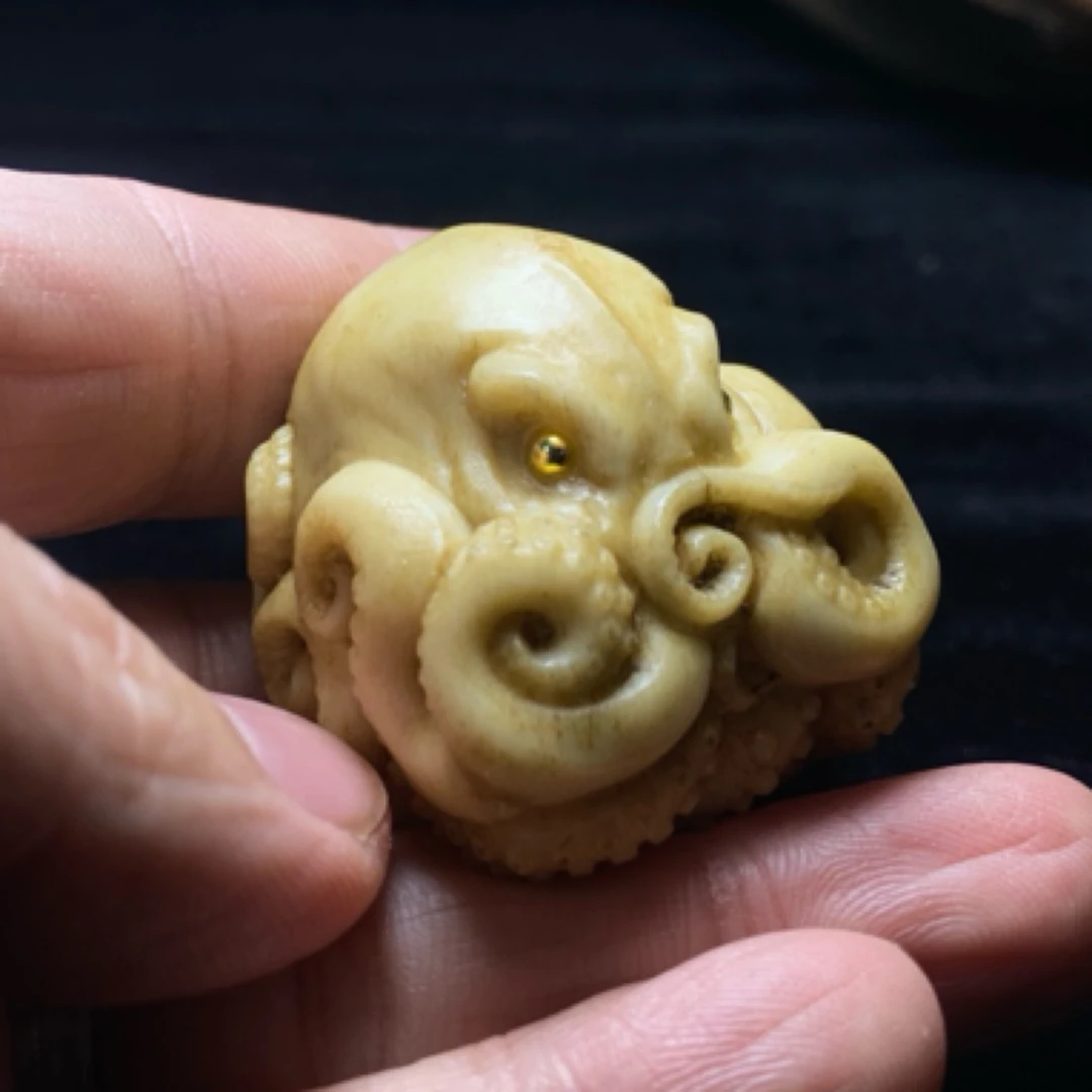 【奉鹿】鹿角雕刻章鱼八爪鱼多样性发货