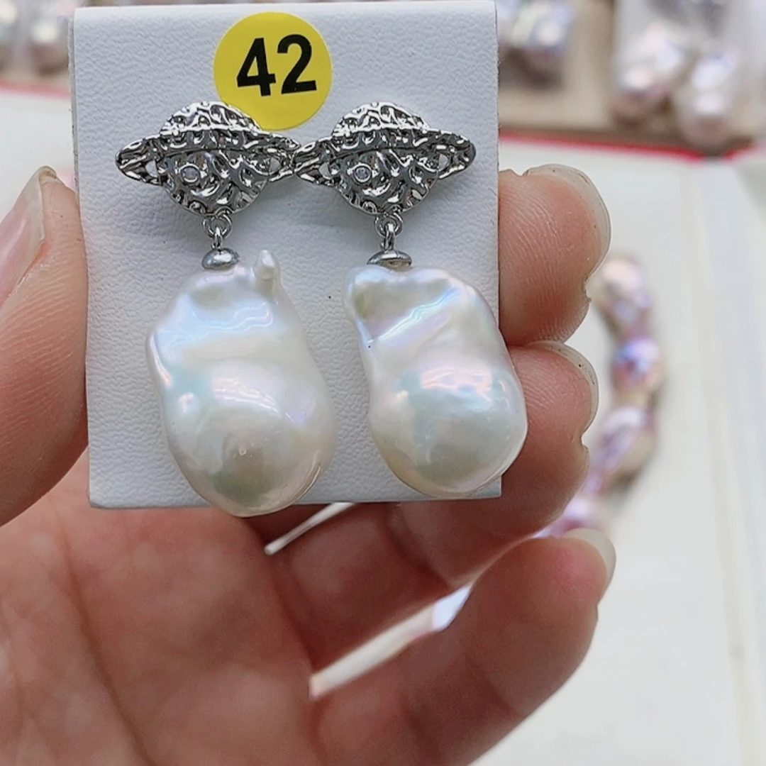 【闪购商品】淡水珍珠耳饰银S925镶嵌