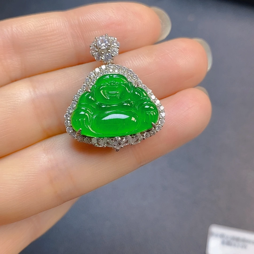 翡翠银S925镶嵌颈饰