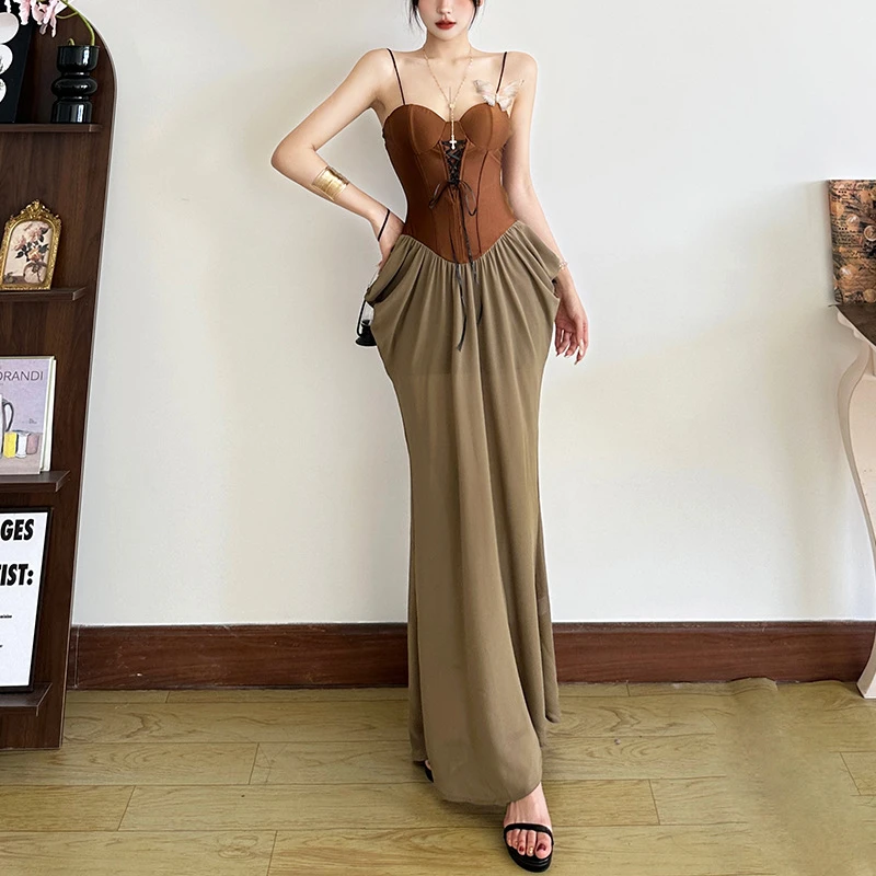 ClassicVibe跨境欧美女装2025独立柱夏季新款街头时尚性感吊带拼