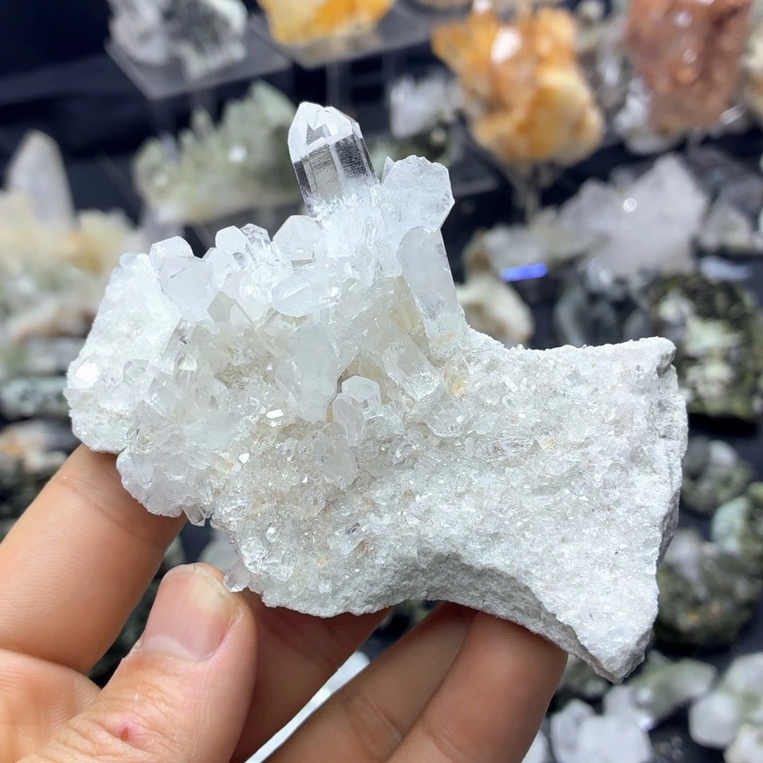 石材盐湖白水晶簇