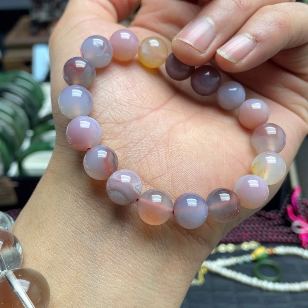 玛瑙/玉髓未镶嵌手链绯红玛瑙 手链