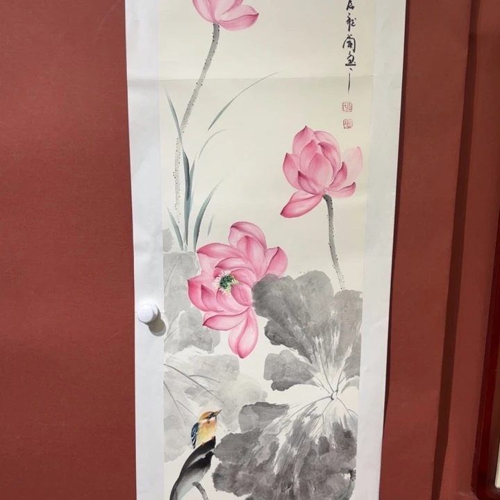 国画听兰老师花鸟