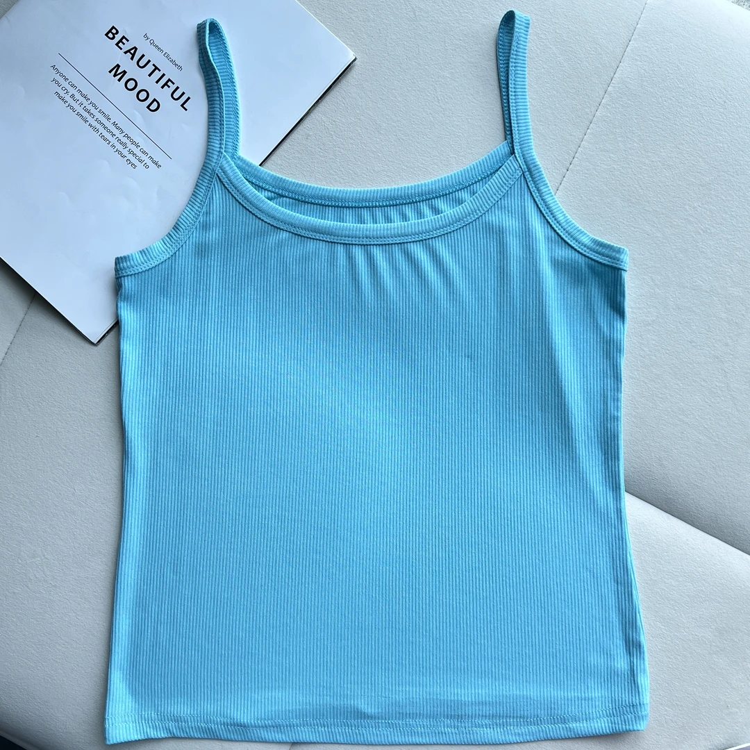 SS.studio/双双：“百搭蓝色背心”25款夏款时尚美背单穿显瘦背心