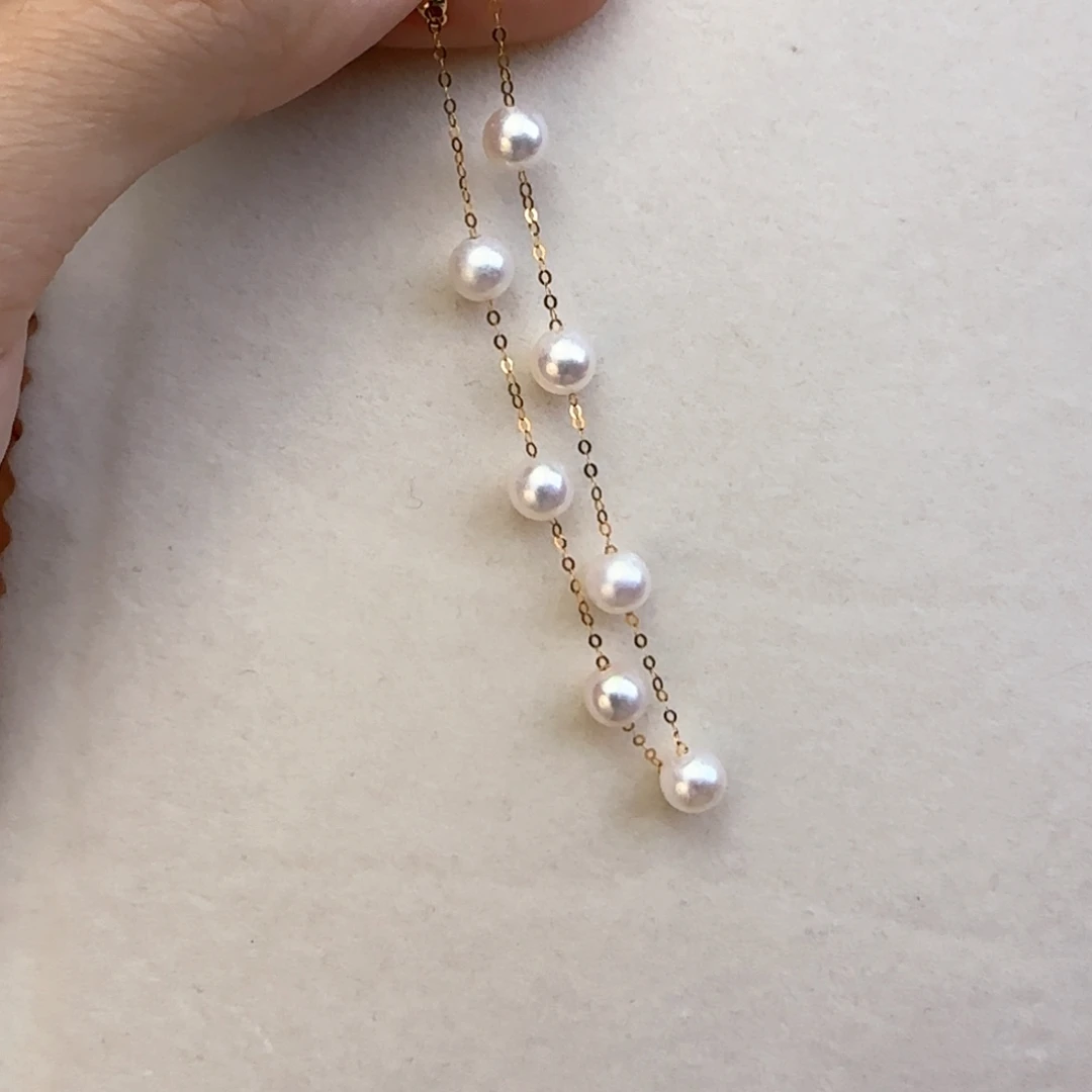 18K金镶嵌手链淡水珍珠